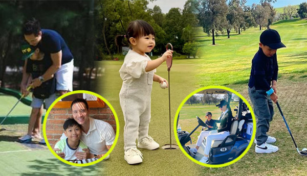 Rich kid nhà sao Việt chơi môn thể thao quý tộc: Kim Lý còn dạy Subeo