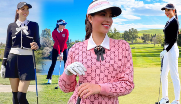 Thời trang đánh golf của Phạm Hương: Chưa một lần trùng lặp