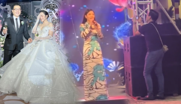 Hà Thanh Xuân được "vua cá koi" hộ tống chạy show sau đám cưới