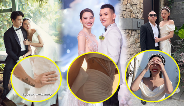 Những cô dâu cá tính nhất Vbiz: Ngô Thanh Vân khoe hình xăm ở cánh tay