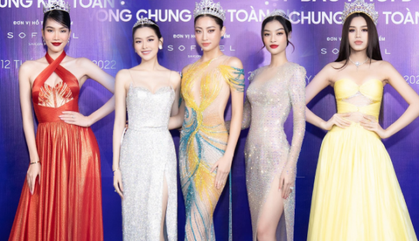 Dàn Hoa - Á hậu lộng lẫy trên thảm đỏ sự kiện Miss World Việt Nam