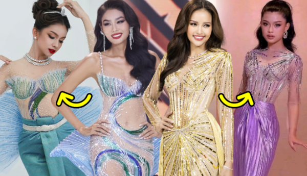 Trang phục của Hoa hậu Việt liên tục bị NTK nước ngoài 
