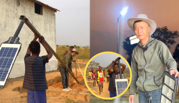 Quang Linh Vlog tiếp tục dựng đèn năng lượng mặt trời cho châu Phi