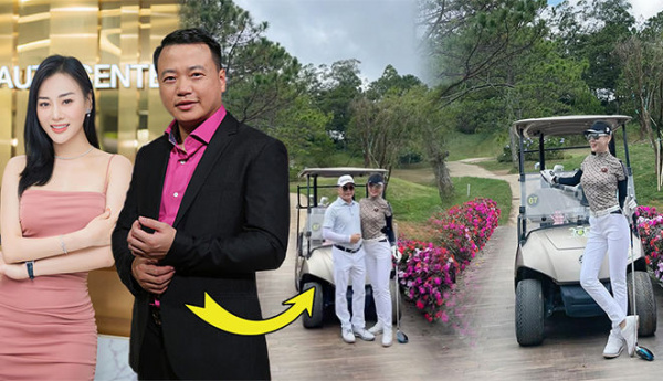 Phương Oanh thư thả cùng Shark Bình trên sân golf sau công khai hẹn hò