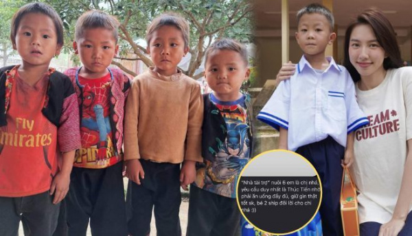 Fan Thùy Tiên nhận nuôi 6 em nhỏ trong dự án cô từng đi thiện nguyện