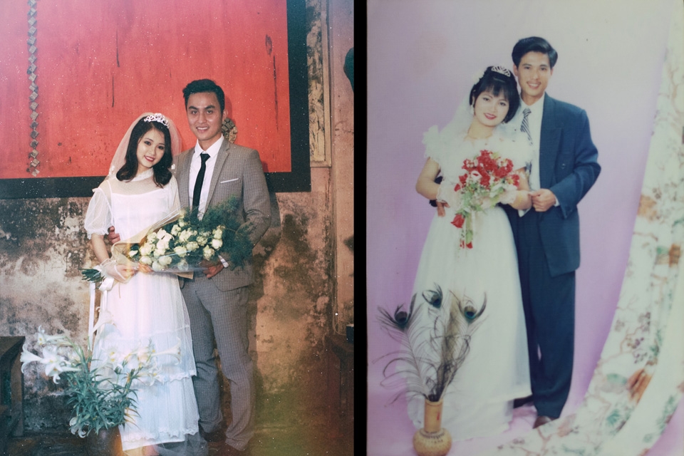 Cặp đôi cực đáng yêu khi chụp ảnh cưới theo phong cách xưa của bố mẹ