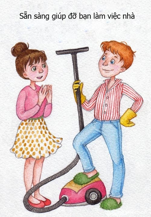 Đàn ông thường cho rằng việc nhà cửa là chuyện của đàn bà nên sau mỗi giờ tan làm về nhà, họ chỉ năm ung dung trên ghế đọc báo và xem tivi. Vì thế, nếu một người đàn ông sẵn sàng sắn tay áo và giúp bạn làm việc nhà thì chứng tỏ anh ấy là một người đàn ông tốt, biết chia sẻ chuyện gia đình.