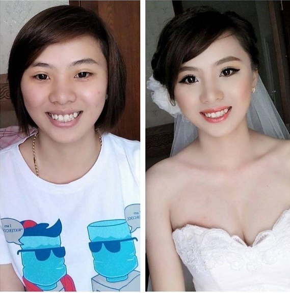 bestie co dau lot xac truoc sau trang diem