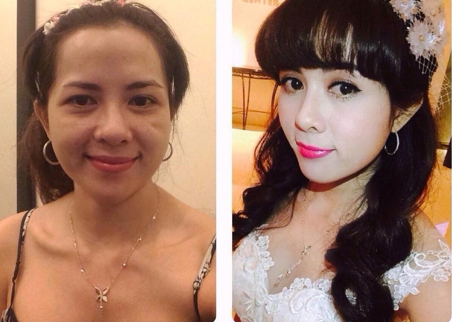 bestie co dau lot xac truoc sau trang diem