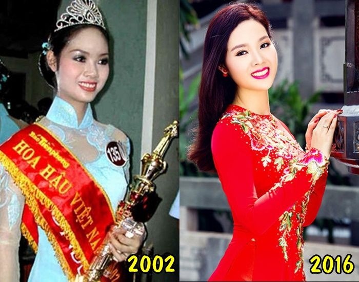 So sánh nhan sắc hoa hậu Việt ngày ấy đăng quang và bây giờ