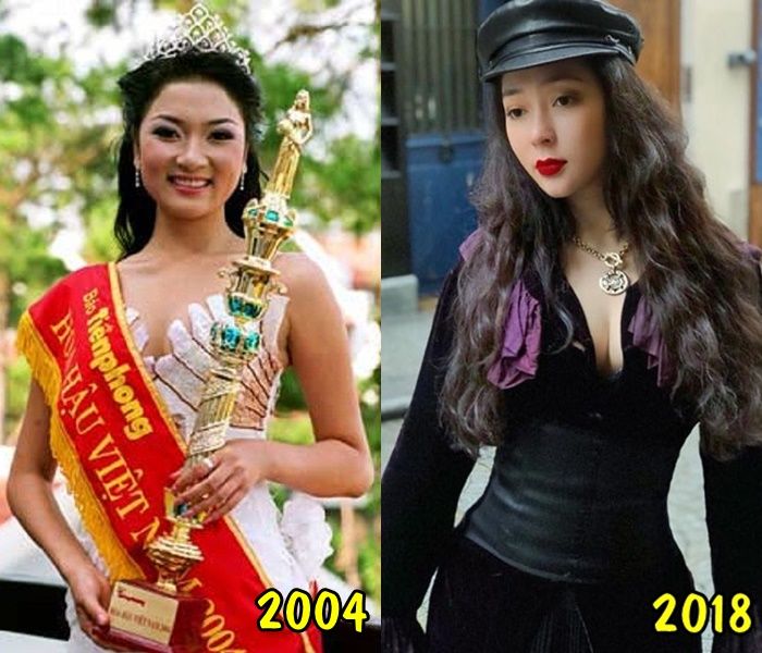 So sánh nhan sắc hoa hậu Việt ngày ấy đăng quang và bây giờ