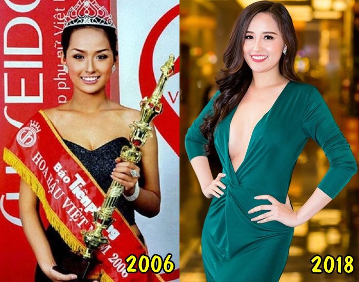 So sánh nhan sắc hoa hậu Việt ngày ấy đăng quang và bây giờ