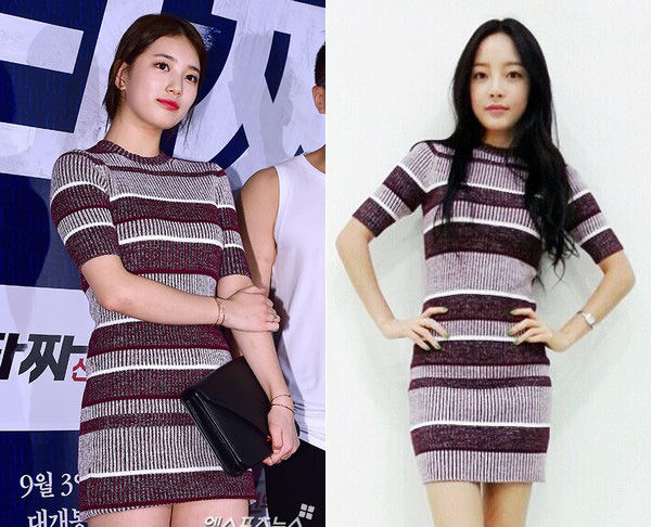 bestie Suzy mac do dung hang bi lep ve