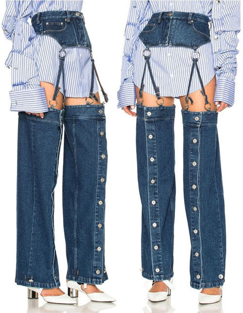 Những mẫu quần jean vừa quái đản vừa đắt mà vẫn cháy hàng
