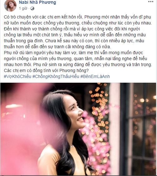 Nhã Phương viết tâm thư về nỗi lòng người vợ sau khi kết hôn