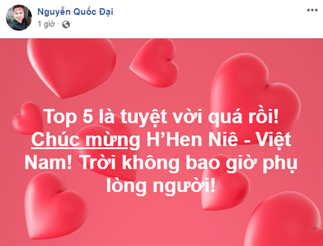 H’Hen Niê nhận được “cơn mưa lời khen” từ sao Vbiz