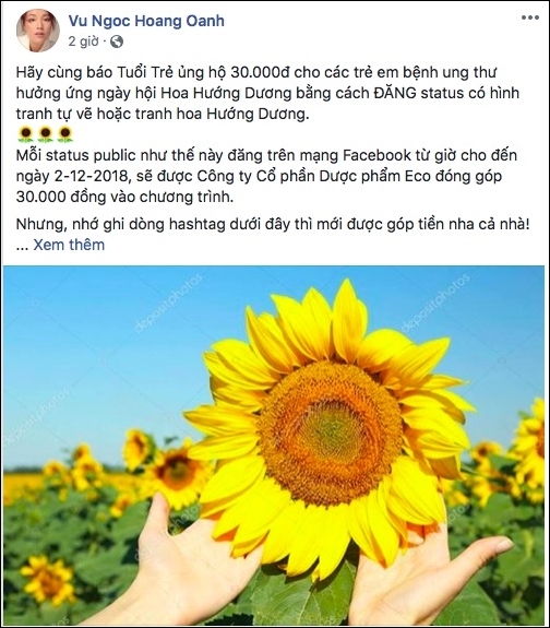 Sao Việt hòa cùng trào lưu đăng ảnh hoa hướng dương