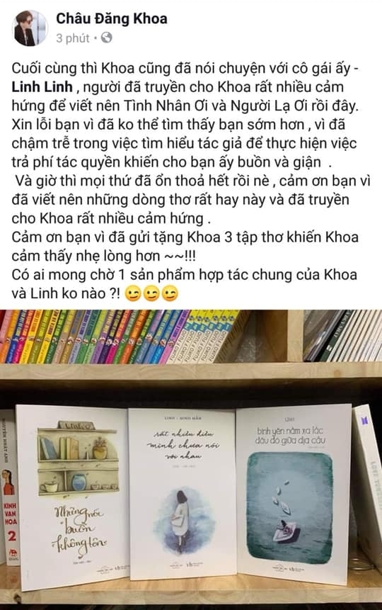 Châu Đăng Khoa vẫn bị ném đá dù thừa nhận mượn ý thơ và đã hòa giải
