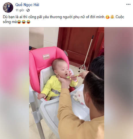 Clip: Quế Ngọc Hải được fan khen ngợi hết lời vì chăm con cực khéo