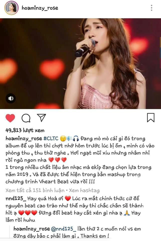 Hòa Minzy: Hòa thật sự bị điên rồi. Hòa không mắc bệnh ngôi sao