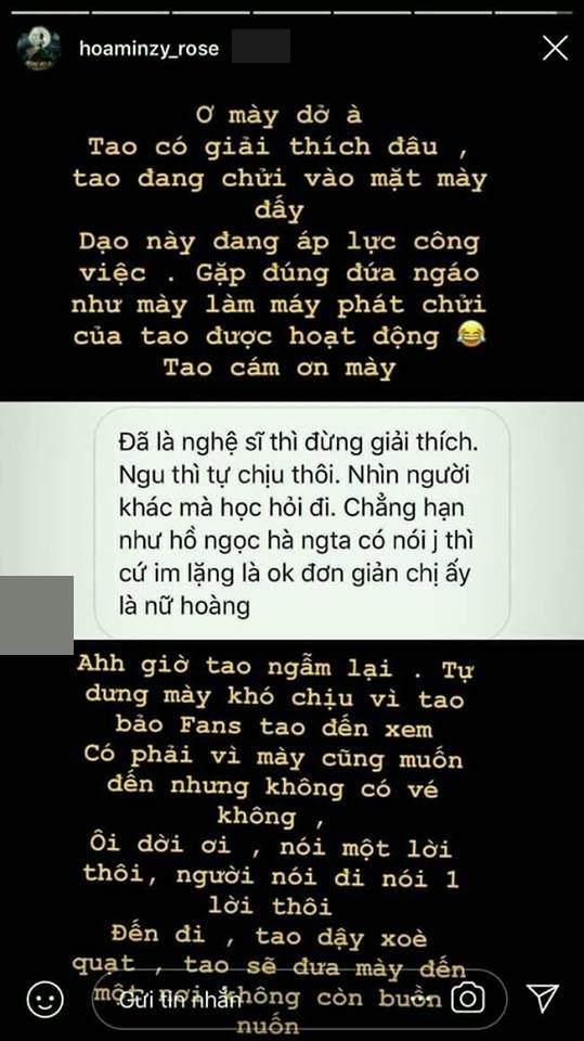 Hòa Minzy nên học tập Bích Phương khoản đối đãi người hâm mộ