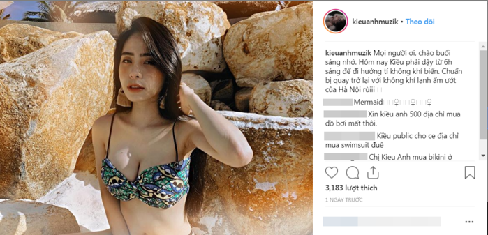 Loạt ảnh bikini nóng bỏng của ca nương Kiều Anh