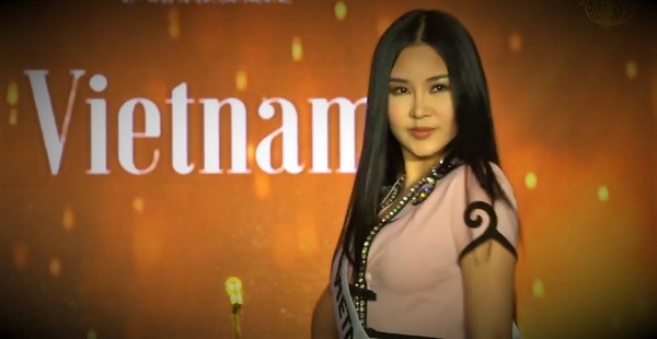Màn chào sân của Lê Âu Ngân Anh tại Hoa hậu Liên lục địa