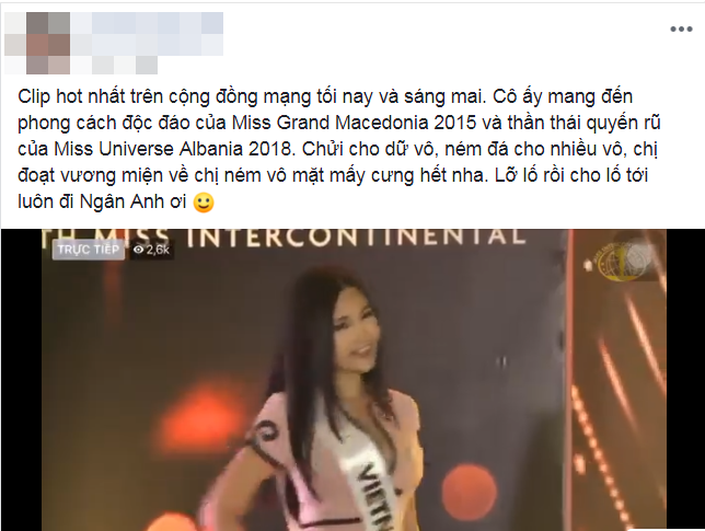 Màn chào sân của Lê Âu Ngân Anh tại Hoa hậu Liên lục địa