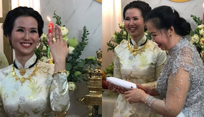 Những cô dâu Vbiz mang vàng đỏ tay trong ngày về nhà chồng