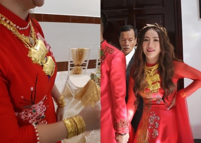 Những cô dâu Vbiz mang vàng đỏ tay trong ngày về nhà chồng