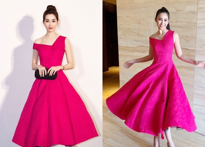 Sao Việt đụng hàng: Chi Pu ngực lép, Bích Phương đụng toàn chân dài
