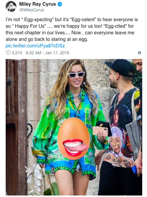 Miley Cyrus đã có tin vui, giới tính em bé cũng được tiết lộ?