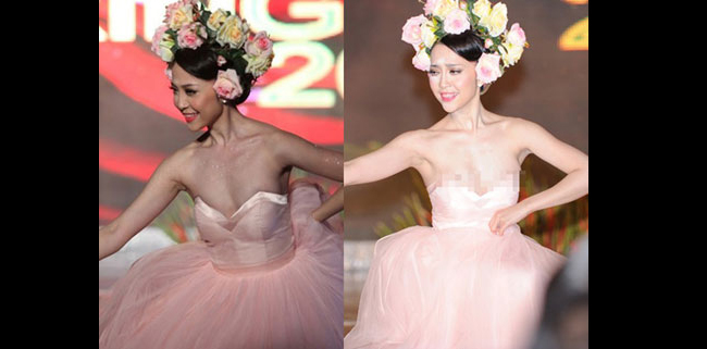 Siêu mẫu vàng Phương Mai cùng loạt mỹ nhân Việt hoảng hồn vì tụt váy