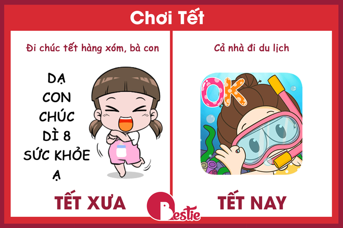 Sự khác biệt giữa Tết xưa và Tết nay