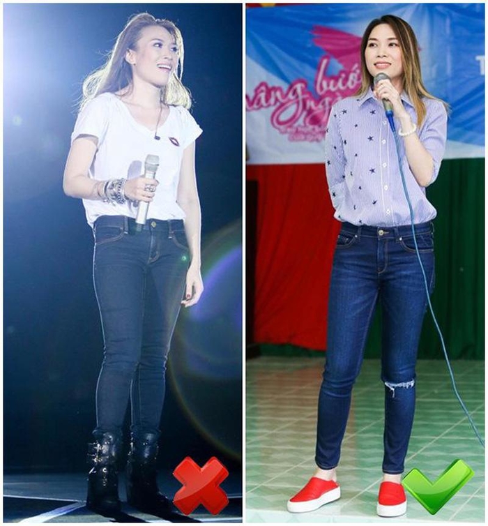 Sự thay đổi tuyệt vời trong phong cách ăn mặc của Mỹ Tâm