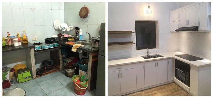 Hình ảnh trước và sau khi tân trang căn nhà khiến nhiều người trầm trồ
