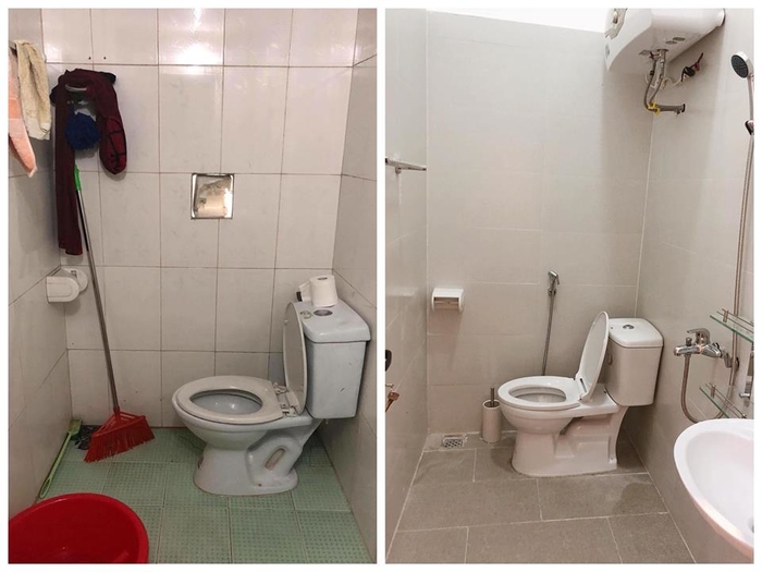 Hình ảnh trước và sau khi tân trang căn nhà khiến nhiều người trầm trồ