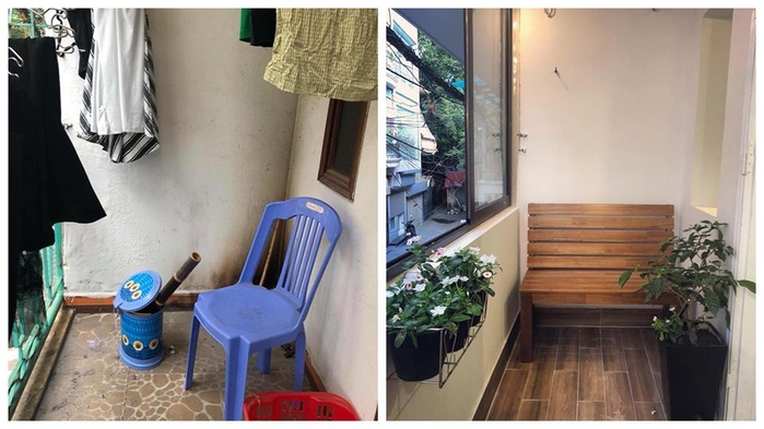 Hình ảnh trước và sau khi tân trang căn nhà khiến nhiều người trầm trồ