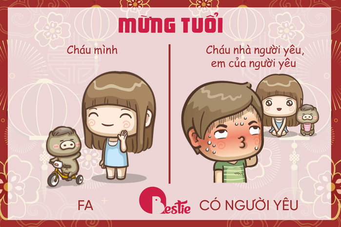 Sự khác biệt ngày Tết của hội có gấu và hội ế