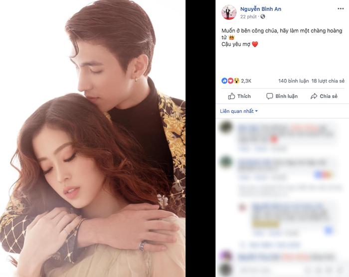 Á hậu Phương Nga công khai hẹn hò diễn viên Bình An vào ngày Valentine