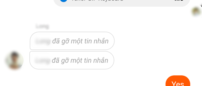 Facebook Messenger cho phép xóa tin nhắn đã gửi