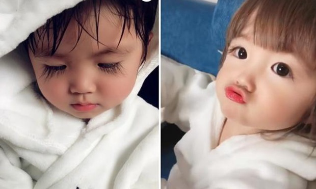 Bé gái 2 tuổi với hàng lông mi cong vút khiến cư dân mạng đổ gục