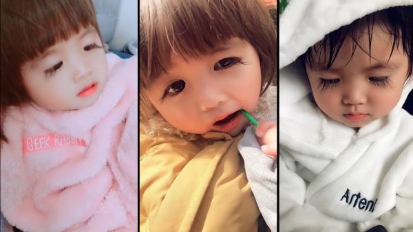 Bé gái 2 tuổi với hàng lông mi cong vút khiến cư dân mạng đổ gục