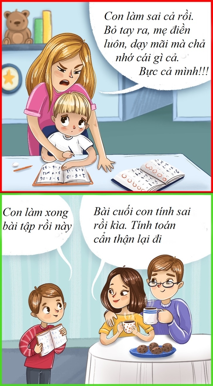 Bộ tranh hãy dạy con khôn khéo, đừng quát mắng, la rầy