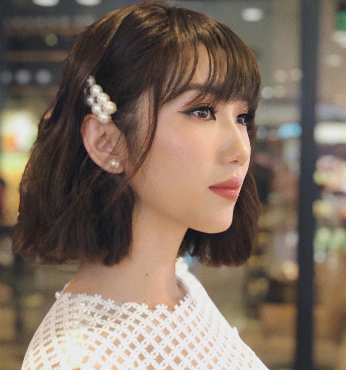 Học loạt sao Việt cách diện kẹp tóc ngọc trai