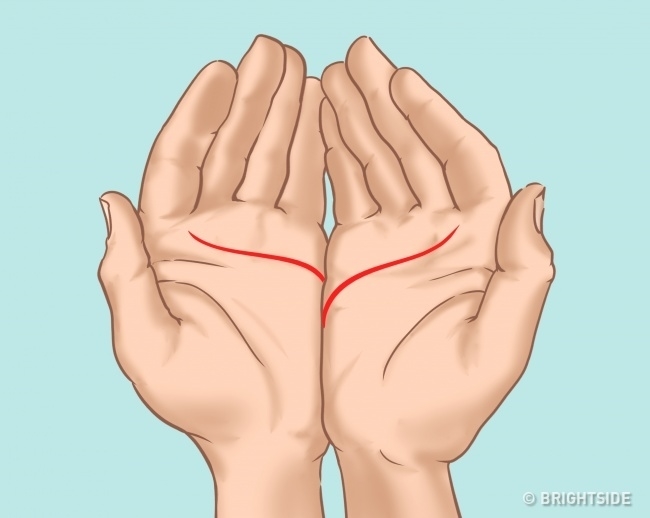 Đặt hai bàn tay cạnh nhau và xem đường tình duyên của chính mình
