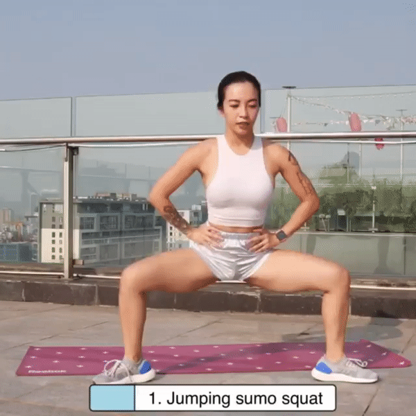 Bài tập giảm mỡ đùi trong giúp chân thon gọn của HLV Hana Giang Anh
