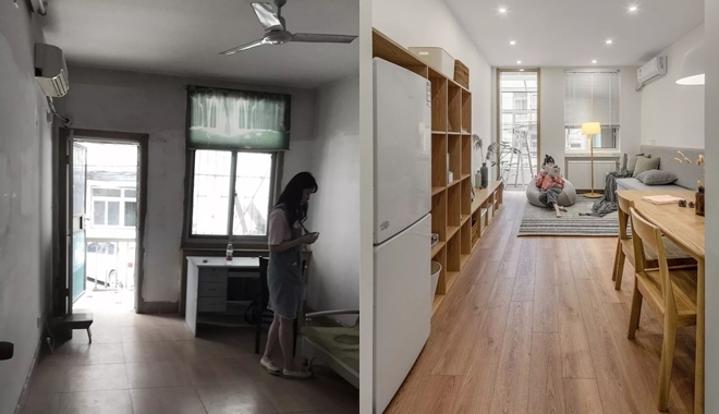 Nhà tập thể cũ được cải tạo thành căn hộ toàn góc sống ảo