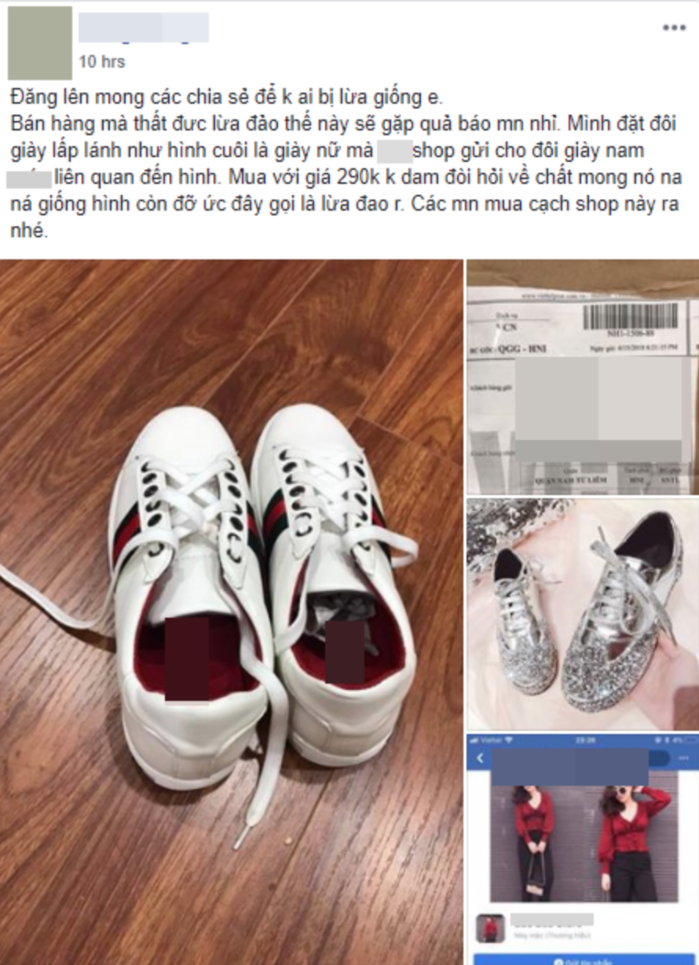Thảm họa khi bạn đặt mua giày dép online
