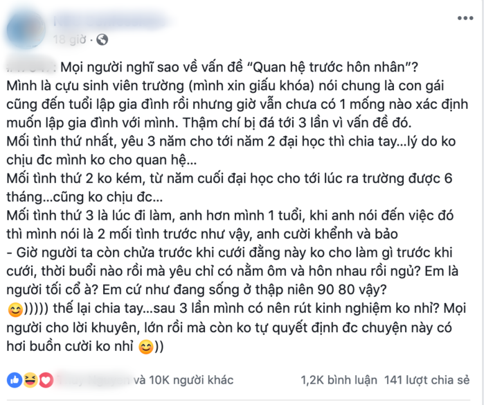 Chuyện ấy trước hôn nhân nên hay không?